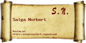 Salga Norbert névjegykártya